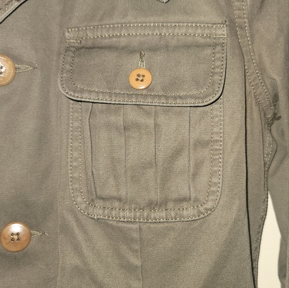 NWOT Ralph Lauren Olive Green Brown Genuine Suede Patch Cotton Blazer Jacket - Picture 8 of 16